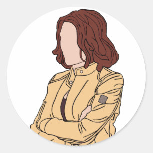 Sticker Rond natasha romanoff
