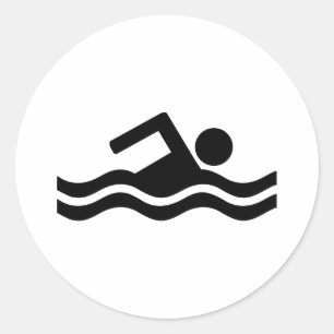 Sticker Rond Natation