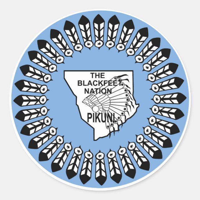 Sticker Rond Nation Blackfoot (Devant)