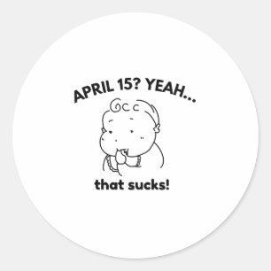 Sticker Rond National Qui Sucre ! Jour (15 avril)