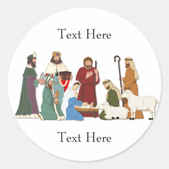 Sticker Rond Nativité (Devant)