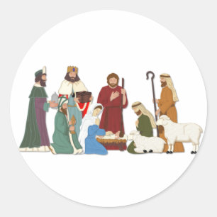 Sticker Rond Nativité