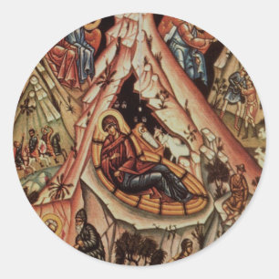 Sticker Rond Nativité orthodoxe II