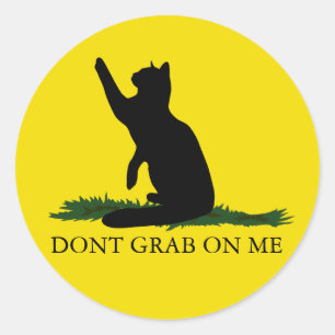 Sticker Rond N'attrape pas le Kitty
