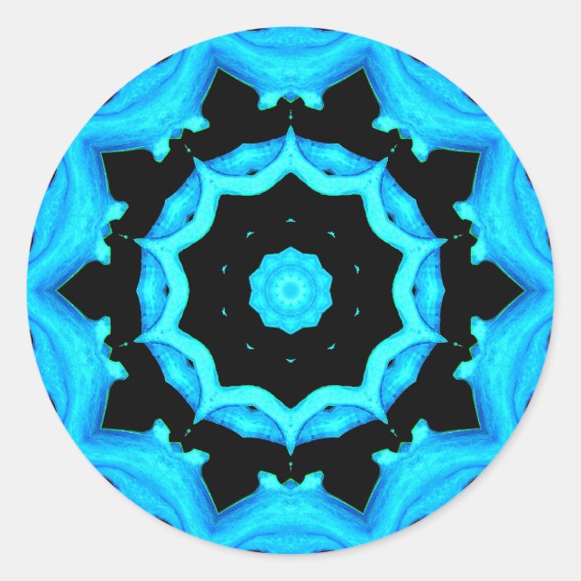 STICKER ROND NATURE OCÉAN BLEU (Devant)