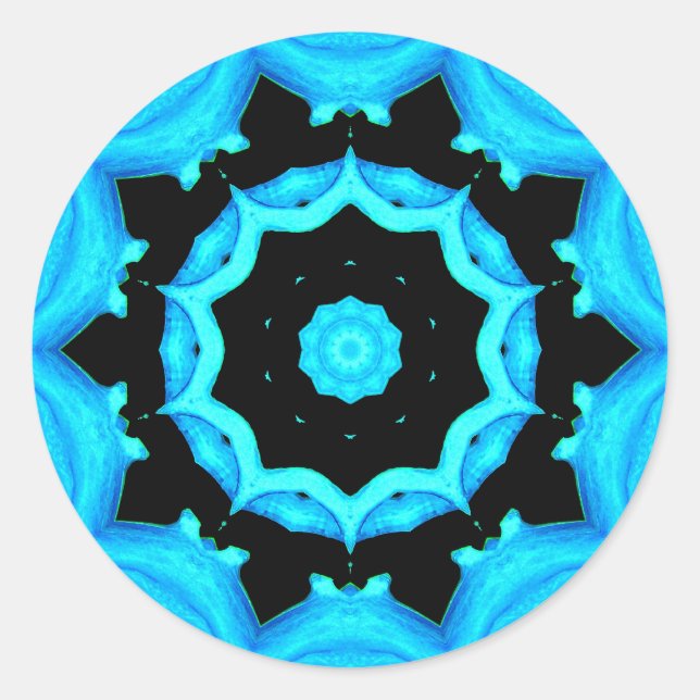 STICKER ROND NATURE OCÉAN BLEU (Devant)