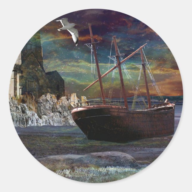 Sticker Rond naufrage à Pixie Cove (Devant)