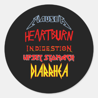 Sticker Rond Nausea Heburn Indigestion Upset Stomach Diarrhea