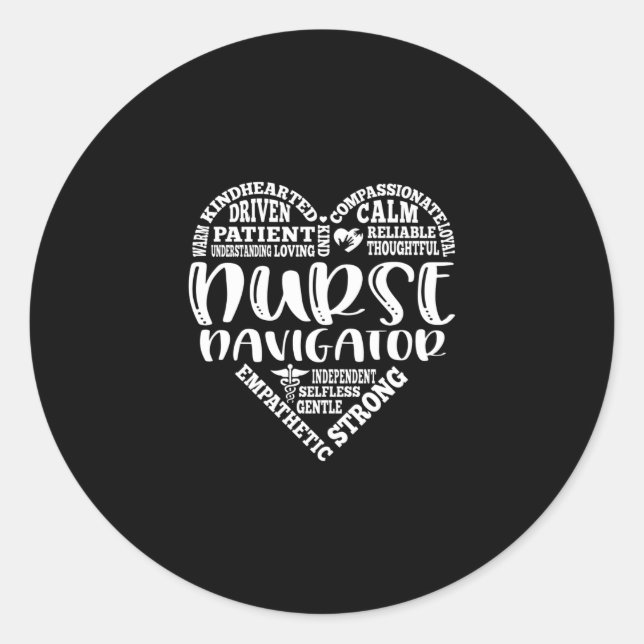 Sticker Rond Navigateur infirmier, appréciation des infirmières (Devant)