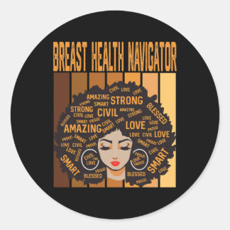 Sticker Rond Navigateur pour la santé mammaire Puissant lundi d