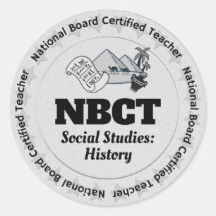 Sticker Rond NBCT année personnalisée Études sociales : histoir