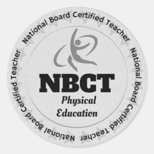 Sticker Rond NBCT PE Teacher Board Certified Teacher