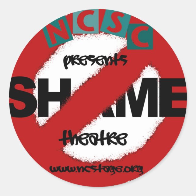 Sticker Rond NCSC Pas d'étiquette de honte (Devant)