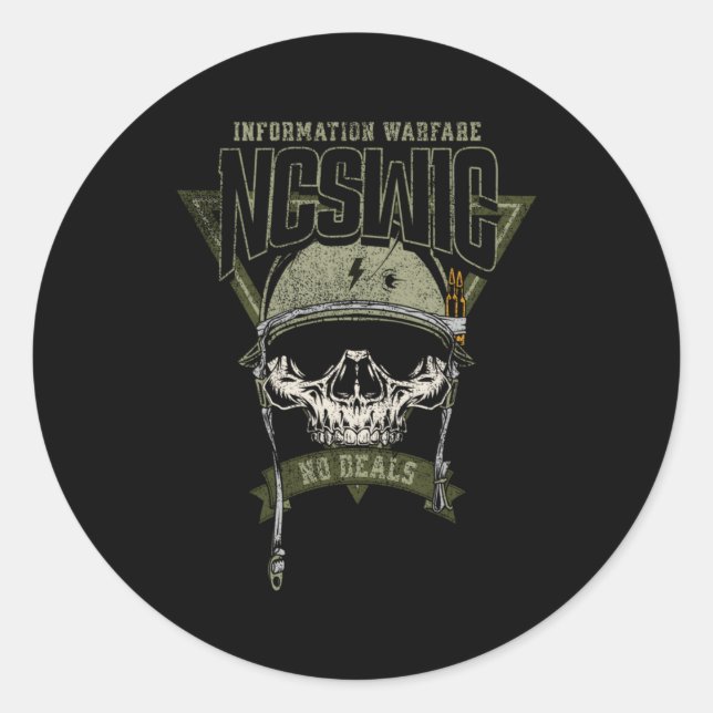 Sticker Rond Ncswic Information Warfare (Devant)