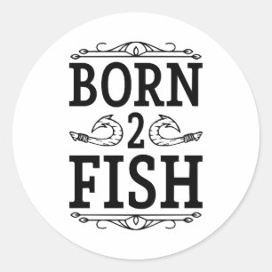 Sticker Rond né 2 poissons