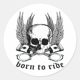 Sticker Rond Né À Ride