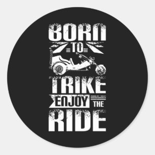 Sticker Rond Né à Trike