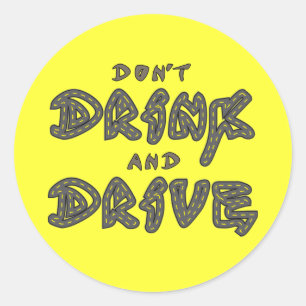 Sticker Rond Ne buvez pas et ne bougez pas