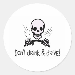 Sticker Rond Ne buvez pas et ne conduisez pas