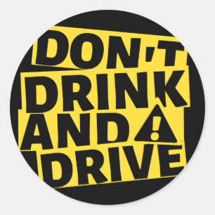 Sticker Rond Ne buvez pas et ne conduisez pas