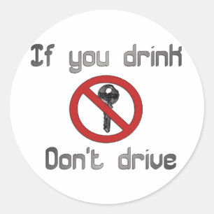 Sticker Rond Ne buvez pas et ne pilotez pas