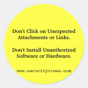 Sticker Rond Ne cliquez pas !