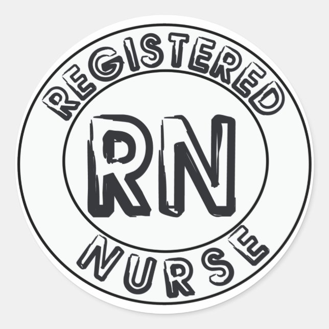 STICKER ROND NE INFIRMIÈRE LOGO INFIRMIÈRE ENREGISTRÉE (Devant)