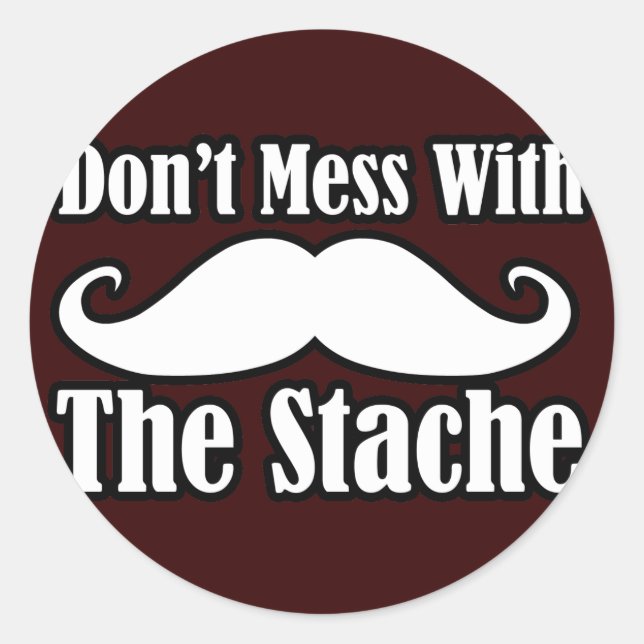 Sticker Rond Ne manquez pas la moustache (Devant)