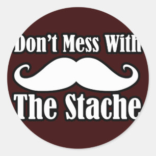 Sticker Rond Ne manquez pas la moustache