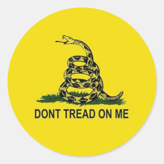 Sticker Rond Ne marche pas sur moi (Devant)