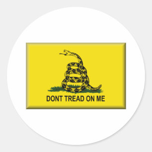 Sticker Rond Ne marchez pas sur moi Drapeau-A uni des états