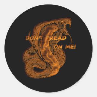 Sticker Rond Ne marchez pas sur moi le serpent