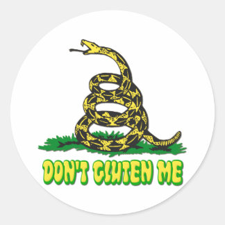 Sticker Rond Ne me gloutonne pas ! Serpent