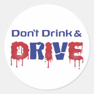 Sticker Rond Ne pas boire et conduire