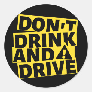 Sticker Rond Ne pas boire et conduire l'automobile