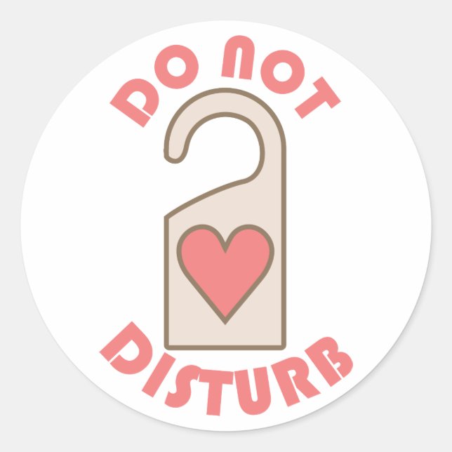 Sticker Rond Ne pas déranger (Devant)