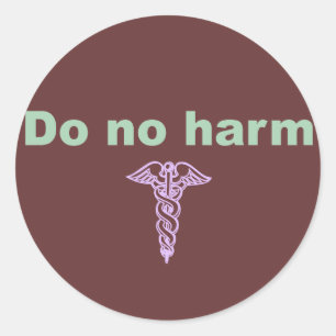 Sticker Rond Ne pas nuire