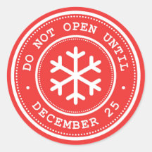 Ne pas ouvrir avant l'étiquette cadeau Rouge Blanc