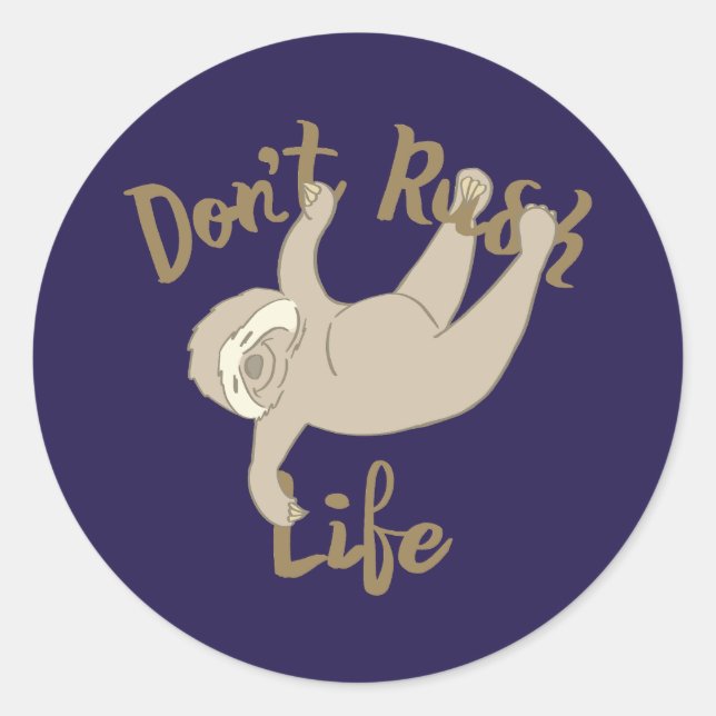 Sticker Rond Ne pas précipiter la fente de vie (Devant)