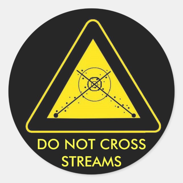 STICKER ROND NE PAS TRAVERSER LES FLUX (Devant)