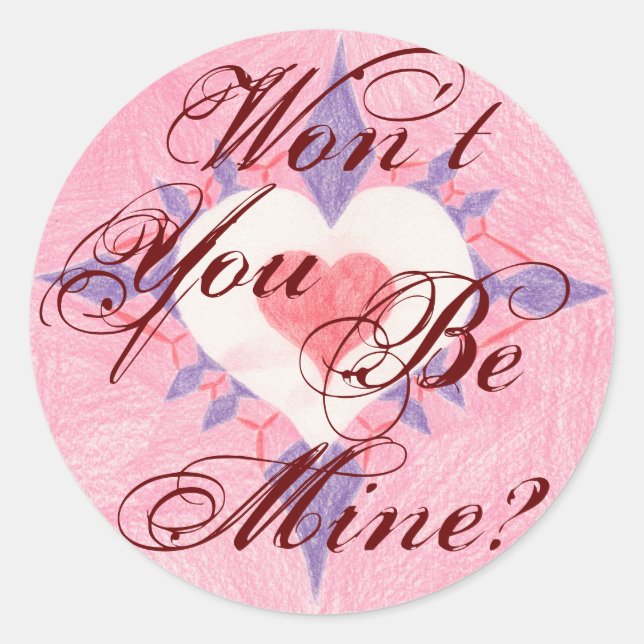 Sticker Rond Ne seras-tu pas à moi ? (Devant)