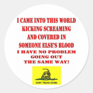 STICKER ROND NE T'EN PRENDS PAS POUR MOI