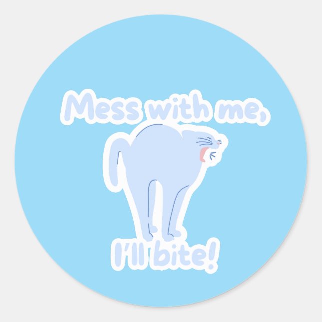 Sticker Rond Ne testez pas mes lois - (Devant)