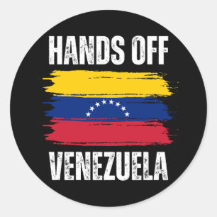 Sticker Rond Ne touchez pas au Vénézuela