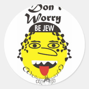 Sticker Rond Ne vous inquiétez pas d'être juif