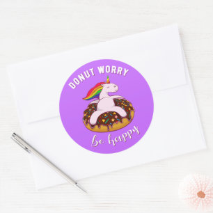 Sticker Rond Ne vous inquiétez pas soyez heureux