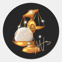 Sticker Rond Nebula Libra Venus Zodiac