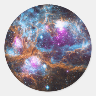 Sticker Rond Nébuleuse du homard