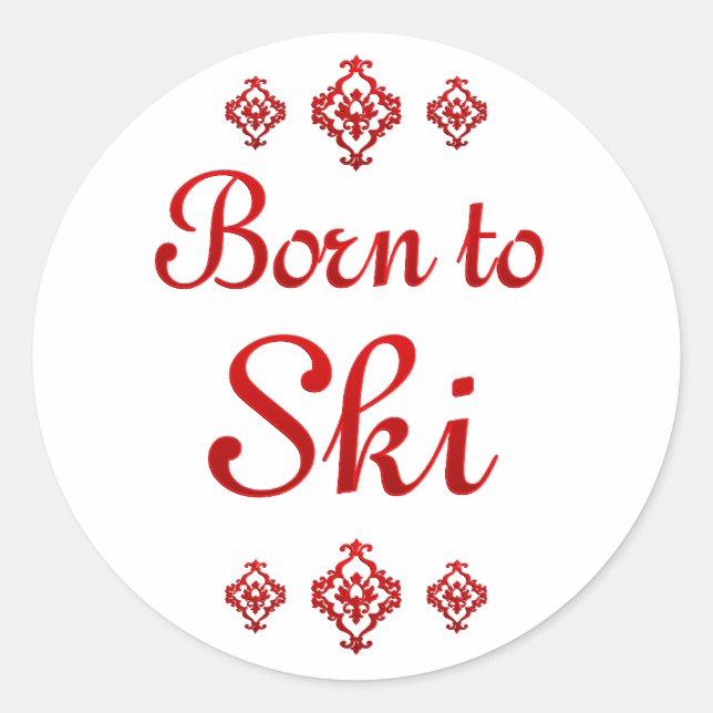 STICKER ROND NÉE À SKI (Devant)
