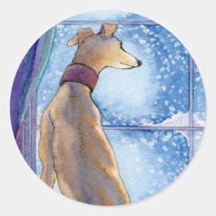 Sticker Rond Neige
